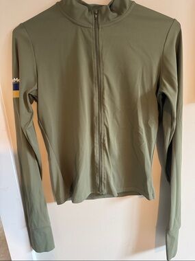 Women's Olive Green Full-Zip Active Jacket for Ukraine edition